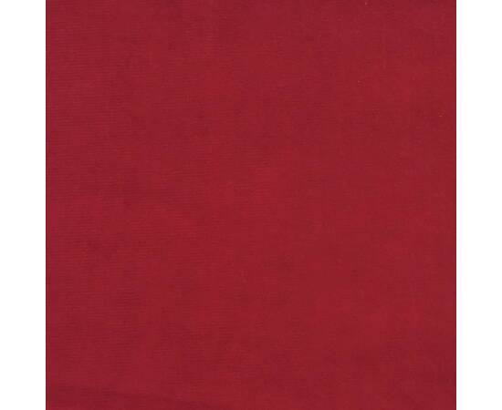 Taburet, roșu vin, 60x60x39 cm, catifea, 5 image