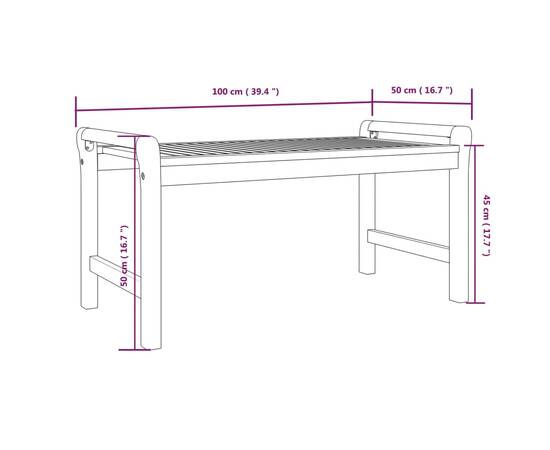 Set mobilier de grădină cu perne, 3 piese, lemn masiv de acacia, 10 image