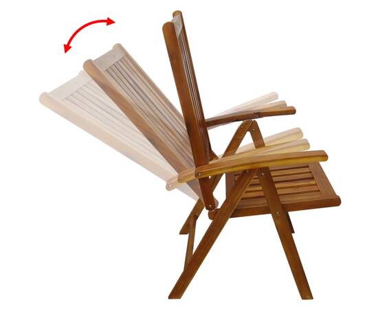 Set mobilier de exterior, 7 piese, lemn masiv de acacia, 7 image