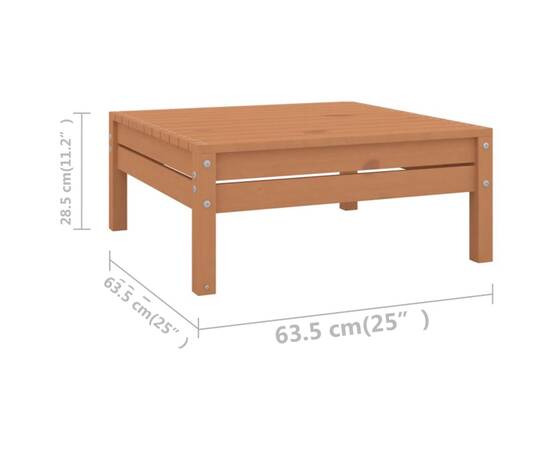 Set mobilier de grădină, 13 piese, maro miere, lemn masiv pin, 8 image