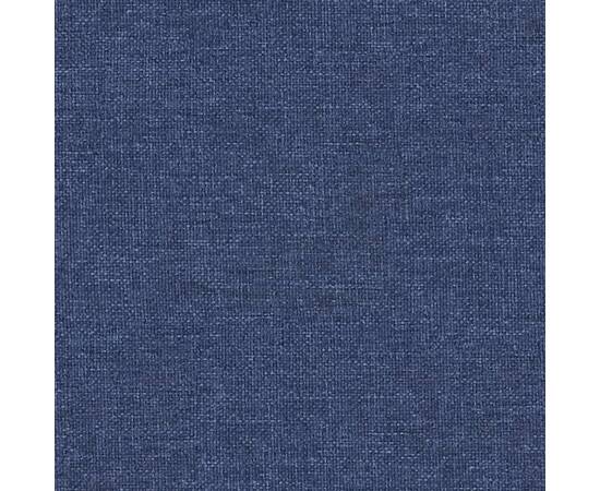 Taburet, albastru, 60x60x39 cm, material textil și piele eco, 5 image