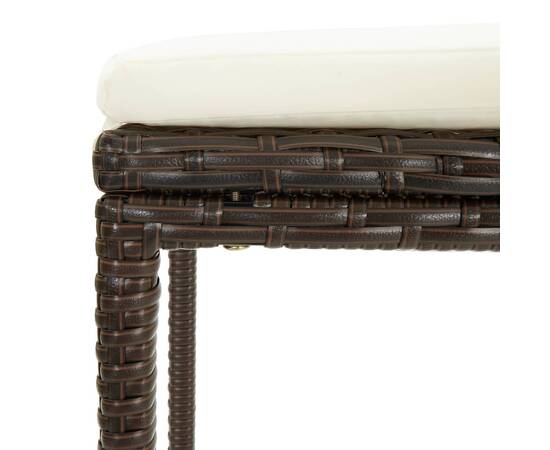 Set mobilier de bar de gradină cu perne , 7 piese , maro, 10 image
