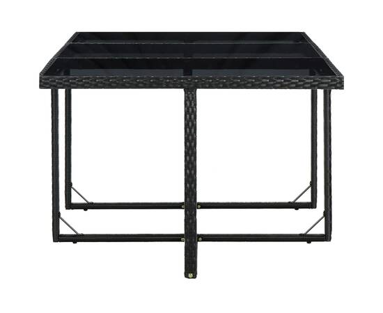 Set mobilier de exterior cu perne, 11 piese, negru, poliratan, 5 image