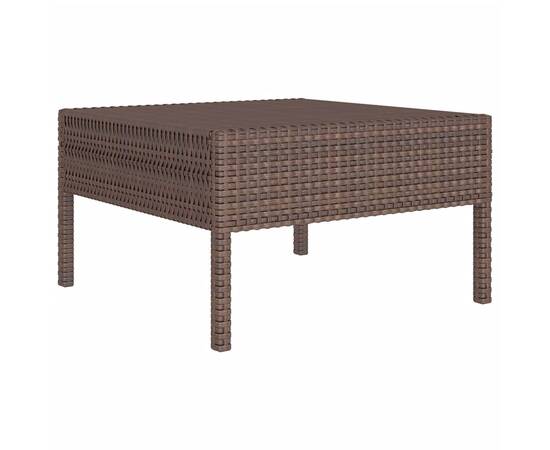 Set mobilier de grădină cu perne, 10 piese, maro, poliratan, 4 image