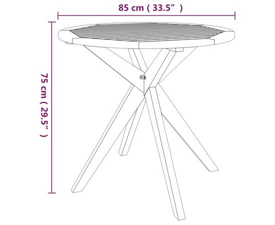 Set mobilier grădină, 3 piese, lemn masiv de acacia, 10 image