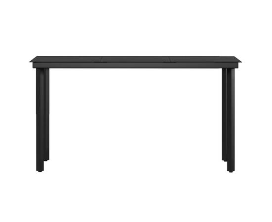 Set mobilier de grădină cu perne, 7 piese, negru, 6 image