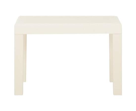 Set mobilier de grădină cu perne, 3 piese, alb, plastic, 8 image