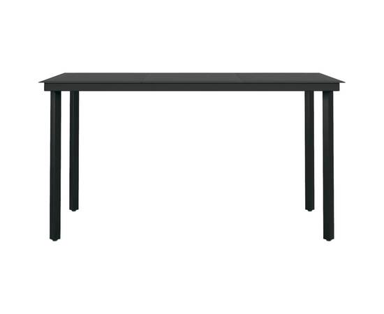 Set mobilier pentru grădină, 5 piese, negru, 7 image