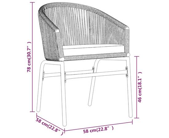 Set de mobilier pentru grădină, 5 piese, maro, 8 image