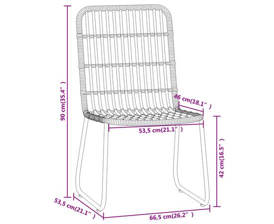 Set de mobilier pentru grădină, 5 piese, stejar, 7 image