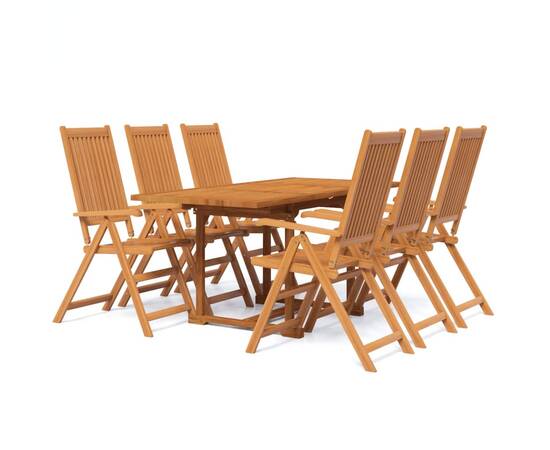 Set mobilier de grădină, 7 piese, lemn masiv de acacia, 2 image