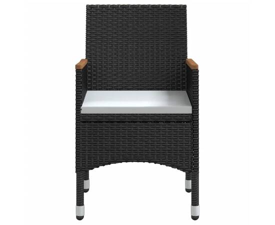 Set mobilier de grădină, cu perne, 7 piese, negru, 4 image