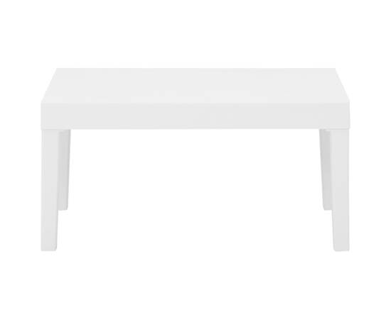 Set mobilier de grădină cu perne, 4 piese, alb, plastic, 5 image