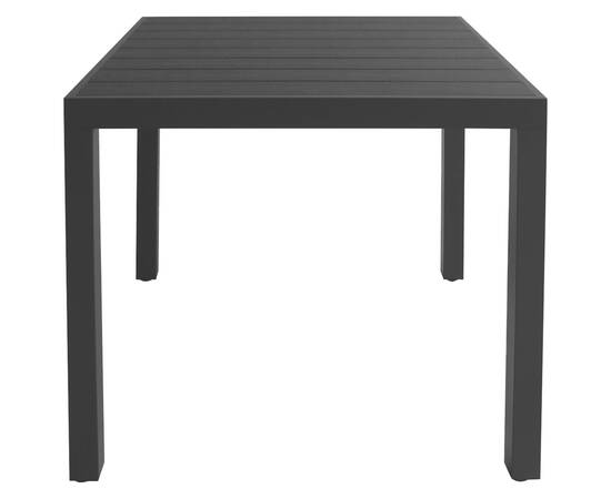 Set de masă pentru grădină, 5 piese, negru, aluminiu, 9 image