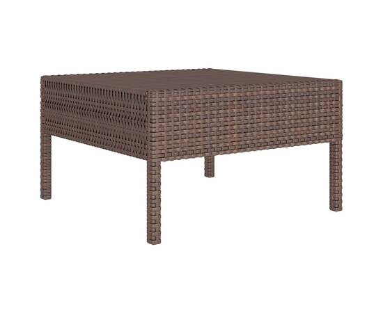 Set mobilier de grădină cu perne, 8 piese, maro, poliratan, 4 image