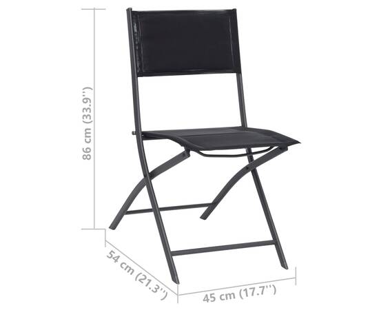 Set mobilier de exterior, 9 piese, oțel, 11 image