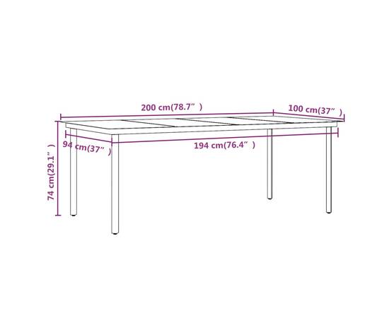 Set mobilier de grădină, cu perne, 7 piese, poliratan și sticlă, 8 image