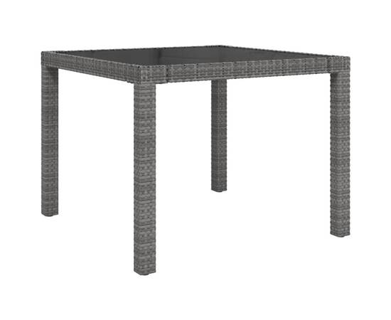 Set mobilier de exterior cu perne, 5 piese, gri, poliratan, 4 image