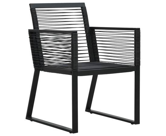 Set mobilier de exterior, 7 piese, negru, ratan pvc, 7 image