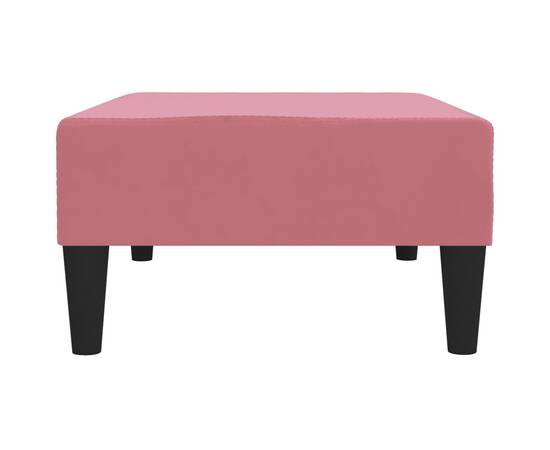 Taburet, roz, 78x56x32 cm, catifea, 4 image
