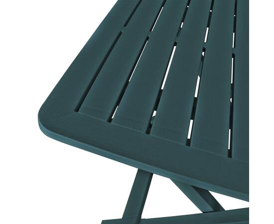 Set mobilier bistro pliabil, 3 piese, verde, plastic, 5 image