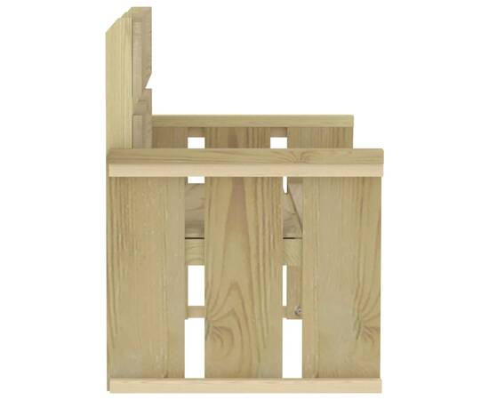 Set mobilier de exterior, 3 piese, lemn de pin tratat, 5 image