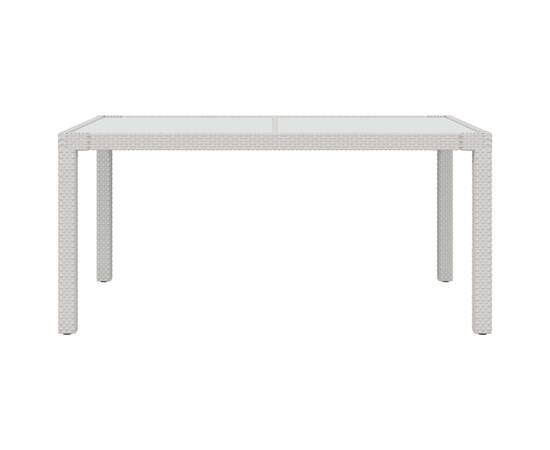 Set mobilier de exterior cu perne, 5 piese, alb, poliratan, 9 image