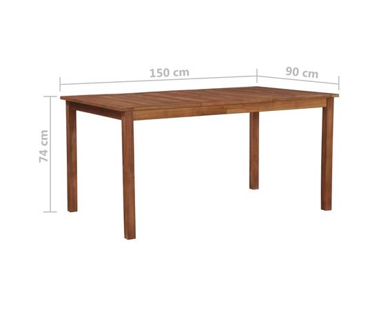 Set mobilier de exterior, 7 piese, negru și maro, poliratan, 7 image