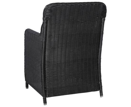 Set mobilier de grădină, 5 piese, negru, 9 image