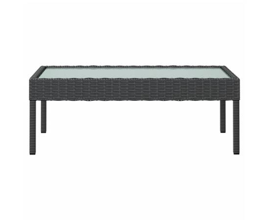 Set mobilier de grădină cu perne, 8 piese, negru, poliratan, 10 image