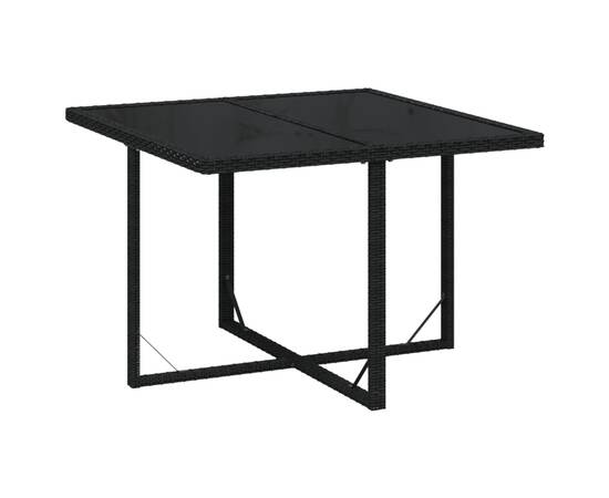 Set mobilier de grădină cu perne, 9 piese, negru, poliratan, 5 image