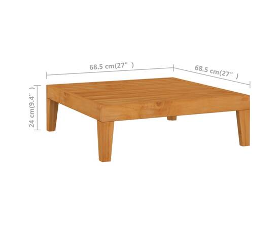 Set mobilier grădină cu perne, 8 piese, lemn masiv acacia, 9 image