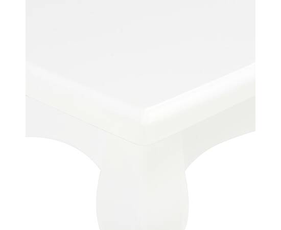 Măsuță de cafea, alb, 110x60x40 cm, lemn masiv de pin, 6 image