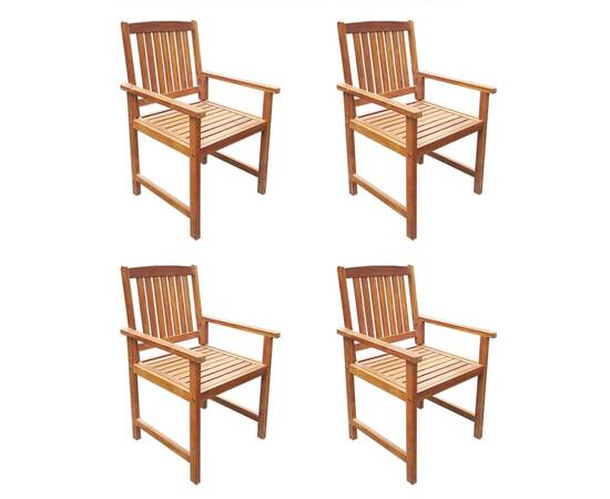 Set mobilier de exterior, 5 piese, lemn masiv de acacia, 4 image