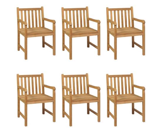 Set mobilier grădină,7 piese,lemn masiv de tec, 3 image