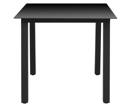 Set mobilier de grădină, 3 piese, negru, 4 image