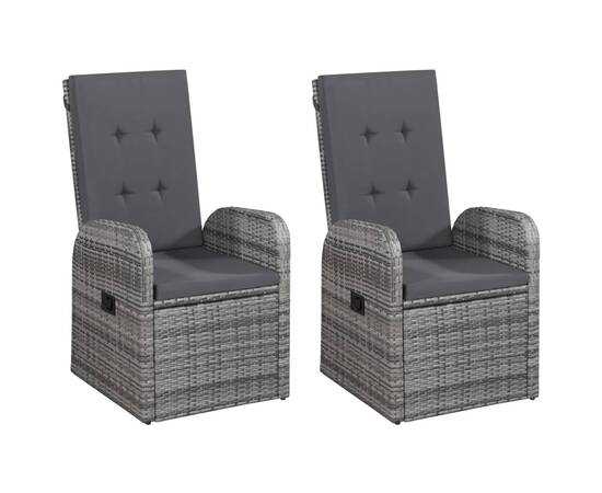 Set mobilier de grădină, 5 piese, gri, 5 image