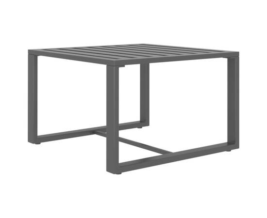 Set mobilier de grădină cu perne, 11 piese, antracit, aluminiu, 8 image