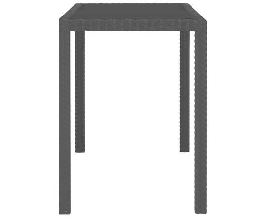 Set mobilier de exterior cu perne, 5 piese, negru, poliratan, 8 image