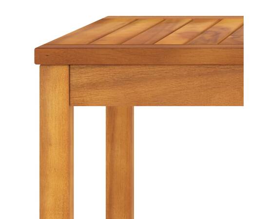 Set mobilier de grădină, 4 piese, perne crem, lemn masiv acacia, 9 image