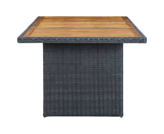 Set mobilier exterior cu perne, 7 piese, gri închis, poliratan, 11 image