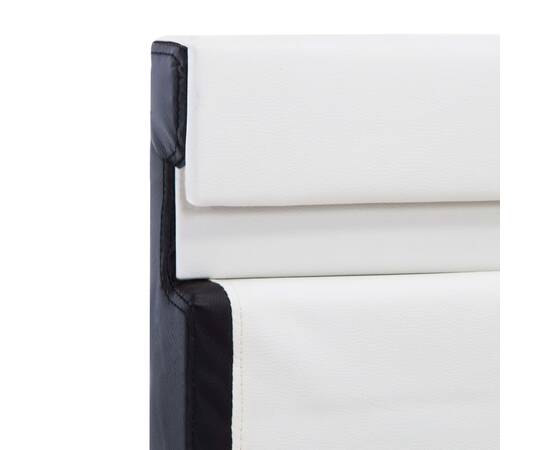 Cadru de pat cu led, alb, 120 x 200 cm, piele ecologică, 6 image