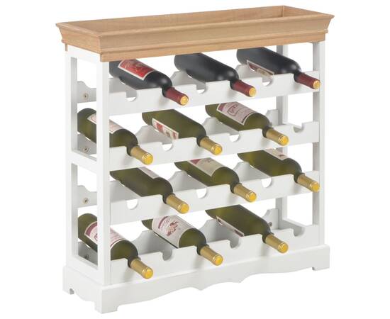 Dulap de vinuri, alb, 70 x 22,5 x 70,5 cm, mdf, 2 image
