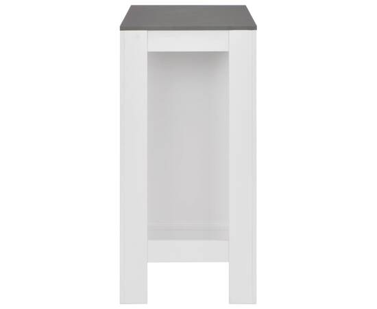 Masă bar cu rafturi, alb, 110x50x103 cm, 5 image