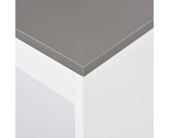 Masă bar cu rafturi, alb, 110x50x103 cm, 2 image