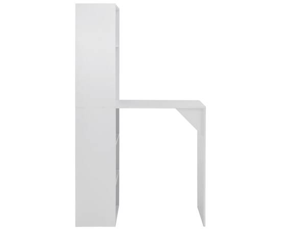 Masă de bar cu dulap, alb, 115 x 59 x 200 cm, 3 image