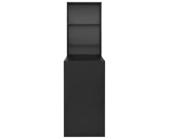 Masă de bar cu dulap, negru, 115 x 59 x 200 cm, 5 image
