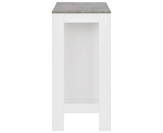 Masă de bar cu raft, alb, 110 x 50 x 103 cm, 4 image