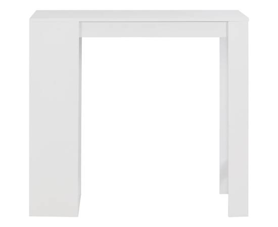 Masă de bar cu raft, alb, 110 x 50 x 103 cm, 2 image