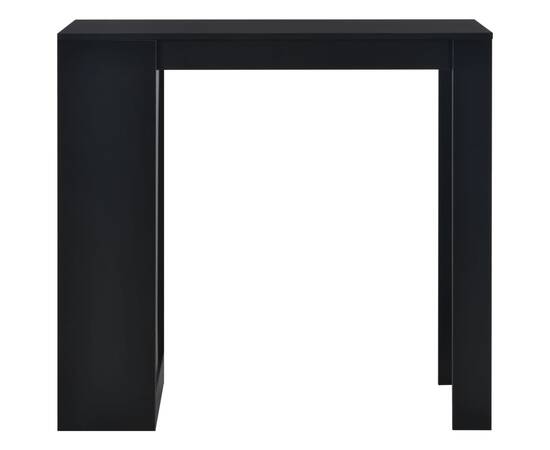 Masă de bar cu raft, negru, 110 x 50 x 103 cm, 3 image